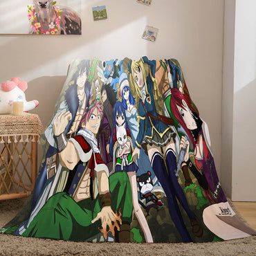 Fairy Tail Flannel Caroset Throw Cosplay Blanket (Online Order Only)