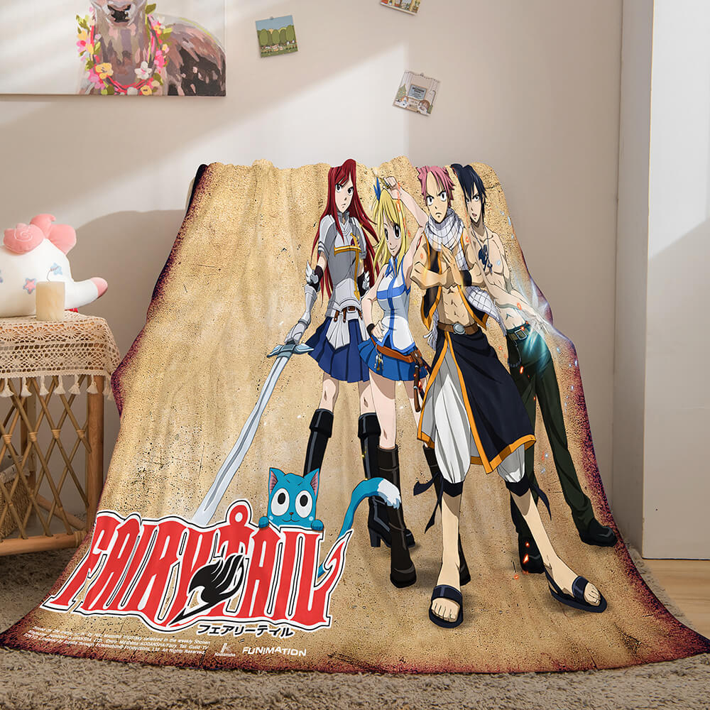 Fairy Tail Flannel Caroset Throw Cosplay Blanket (Online Order Only)