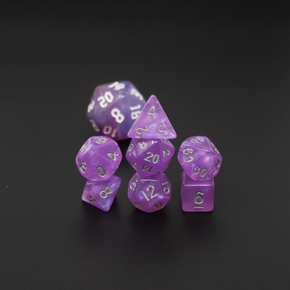 Fairy Spirit - 7 Piece DnD Dice Set | Mini Acrylic RPG Gaming Dice (ONLINE ORDER ONLY)