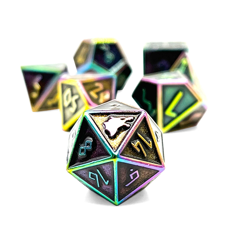 Fallen Star - Norse Themed Metal Dice Set (Online Only)