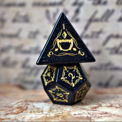 Pre-Order || Fangs of Winter Blue Sandstone Stone Dice Set