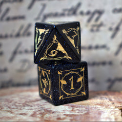 Pre-Order || Fangs of Winter Blue Sandstone Stone Dice Set