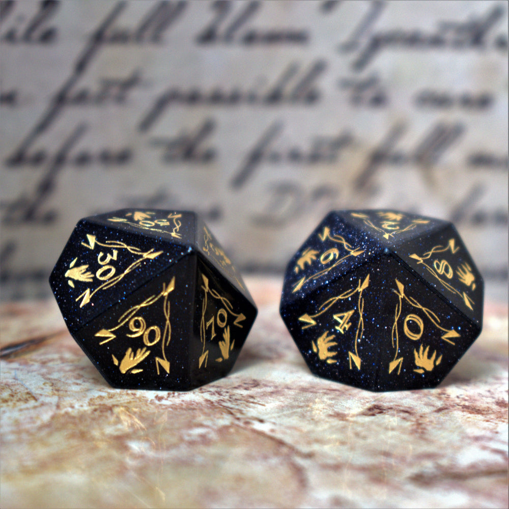 Pre-Order || Fangs of Winter Blue Sandstone Stone Dice Set
