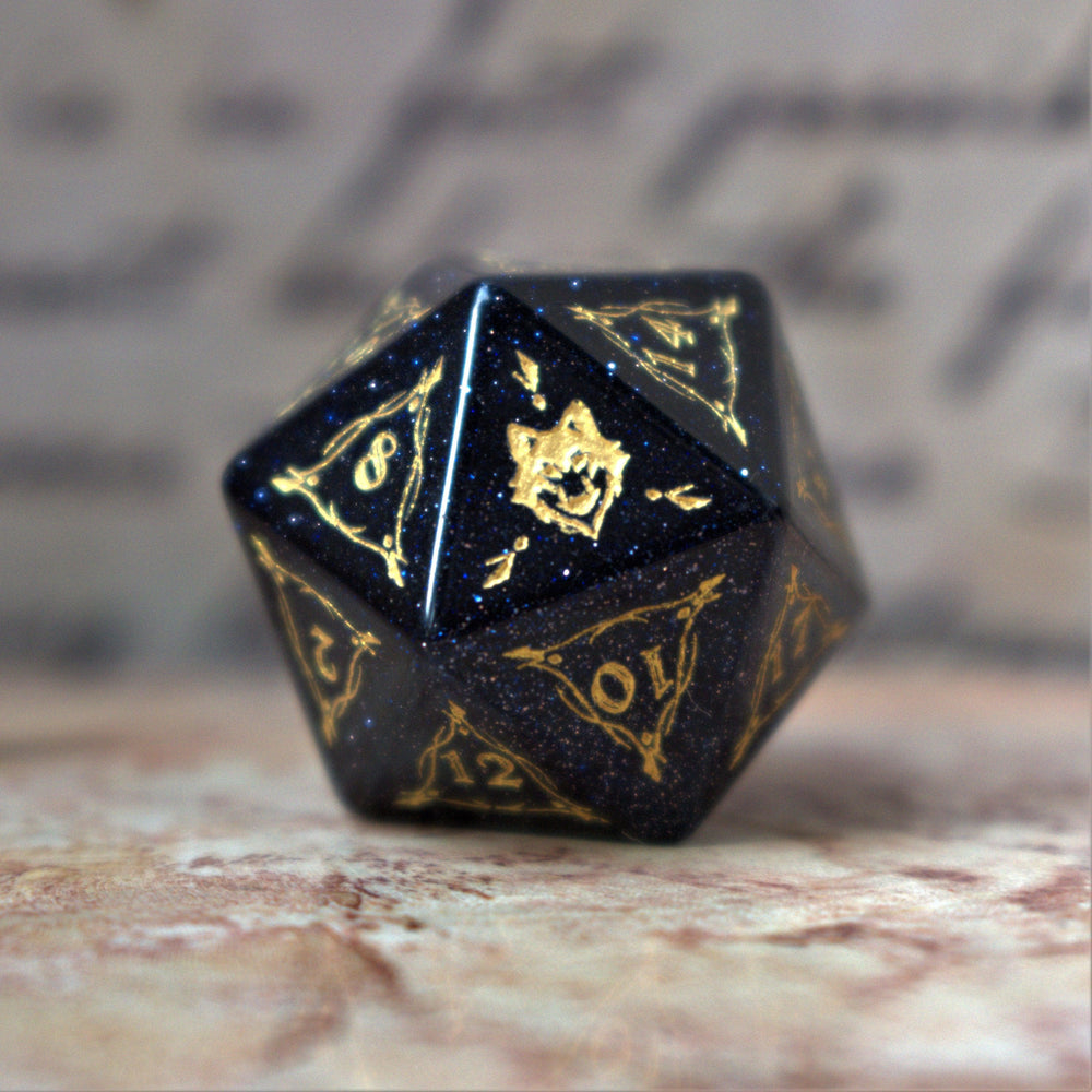 Pre-Order || Fangs of Winter Blue Sandstone Stone Dice Set