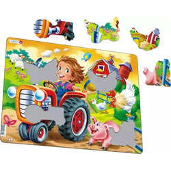 Farm Kid with Tractor 15 Piece Tray Jigsaw Puzzle Larsen