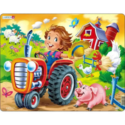 Farm Kid with Tractor 15 Piece Tray Jigsaw Puzzle Larsen