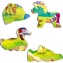 Farm Kids with Pony 16 Piece Tray Jigsaw Puzzle Larsen