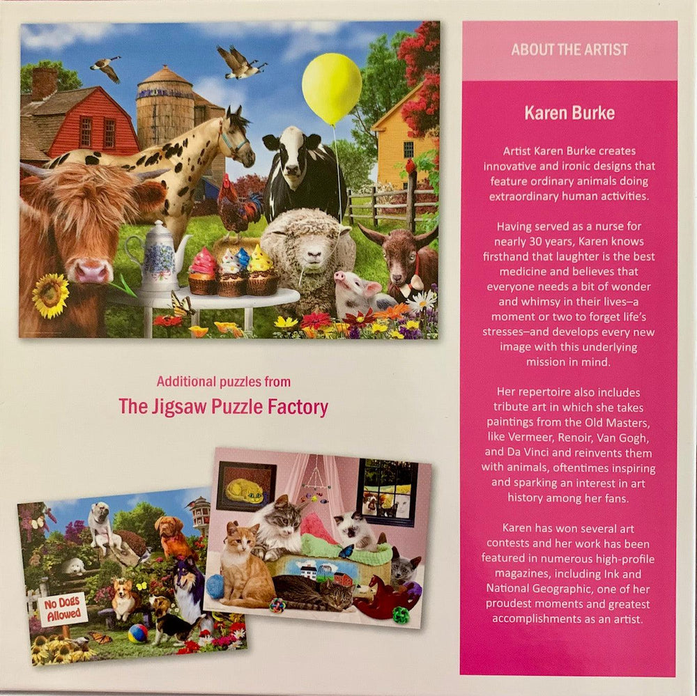 Farm Party A Bit of Whimsy 500 Piece Jigsaw Puzzle Leap Year (ONLINE ORDER ONLY)