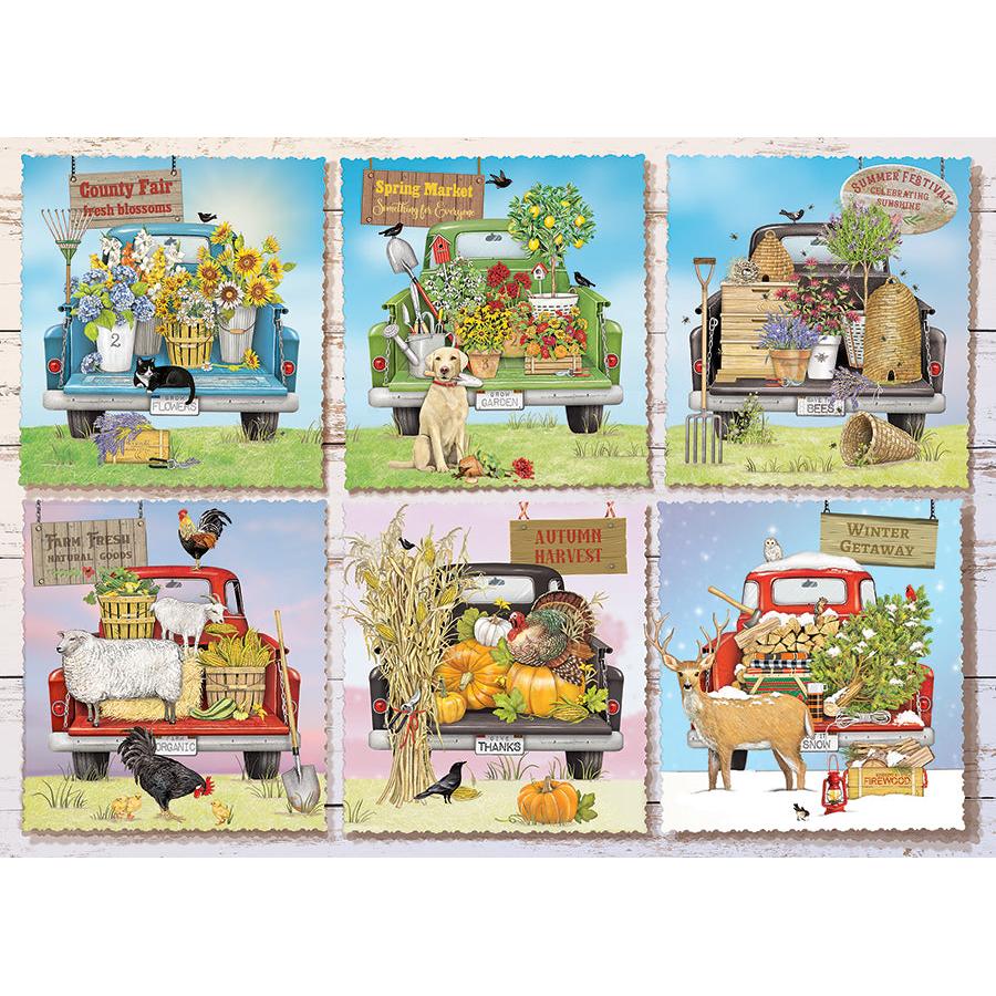 Farmer's Market Trucks 1000 Piece Jigsaw Puzzle Cobble Hill (ONLINE ORDER ONLY)