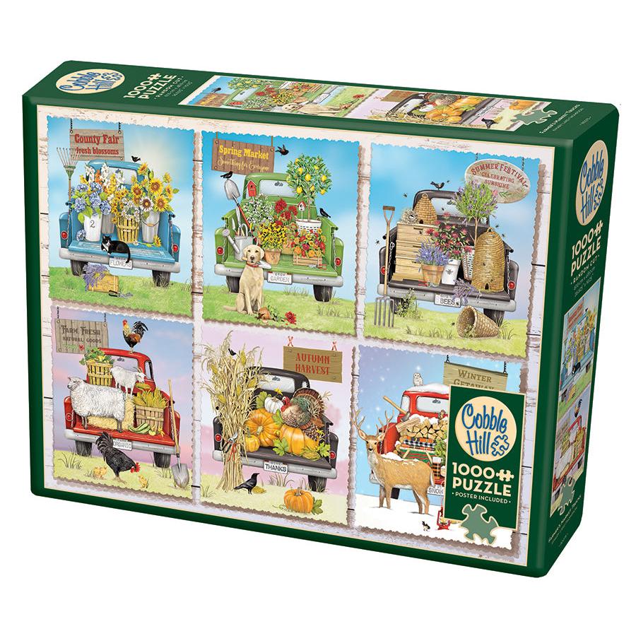 Farmer's Market Trucks 1000 Piece Jigsaw Puzzle Cobble Hill (ONLINE ORDER ONLY)