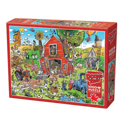 Farmyard Folly Doodle Town 1000 Piece Jigsaw Puzzle Cobble Hill (ONLINE ORDER ONLY)