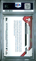 Graded 2025 Topps Now Kyle Schwarber #195 Red Foil /5 Baseball Card PSA 9 Mint (ONLINE ORDER ONLY)