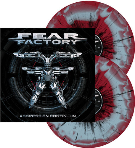 Fear Factory - Aggression Continuum (Red & Blue Swirl w/ Black Splatter) (Colored Vinyl, Red, Blue, Black, Limited Edition) [Vinyl] (ONLINE ORDER ONLY)