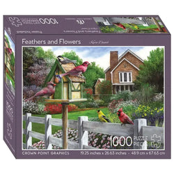 Feathers & Flowers 1000 Piece Soft Touch Jigsaw Puzzle Crown Point