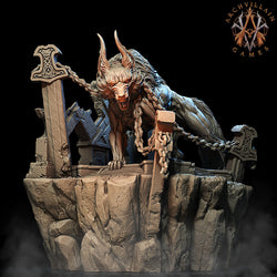 3D Printed Archvillain Games Moonbiten - Fenris the Wolf God 28mm 32mm D&D (Online Only)