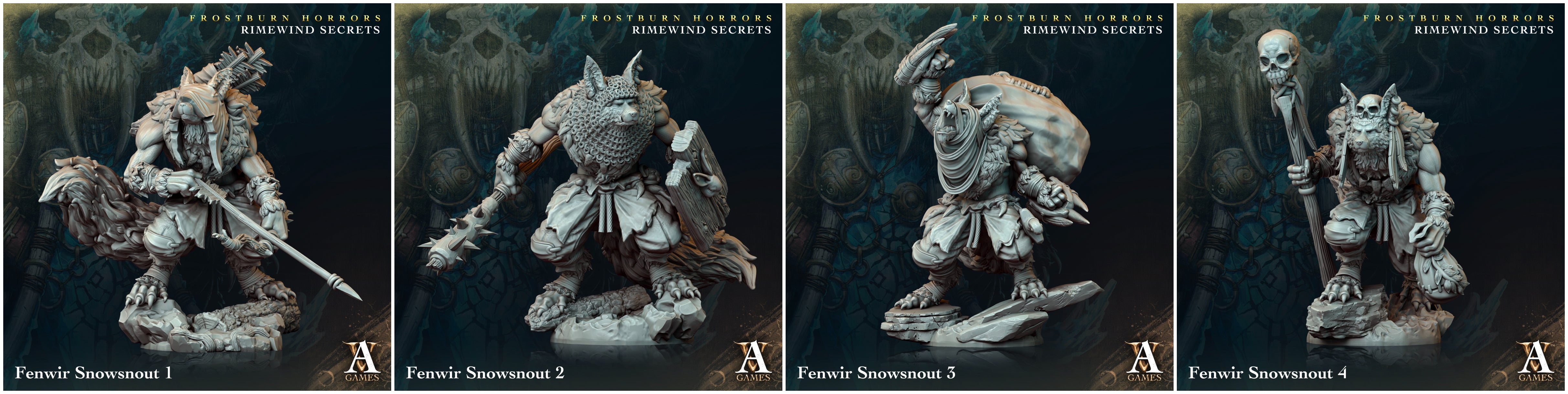 3D Printed Archvillain Games Frostburn Horrors Rimewind Secrets - Fenwir Snowsnout 28mm 32mm D&D (Online Only)