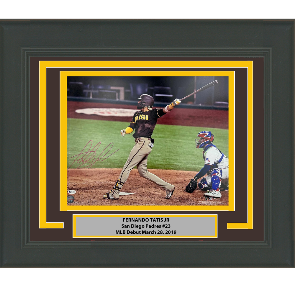 Framed Autographed/Signed Fernando Tatis Jr San Diego Padres 16x20 Baseball Photo Beckett BAS COA