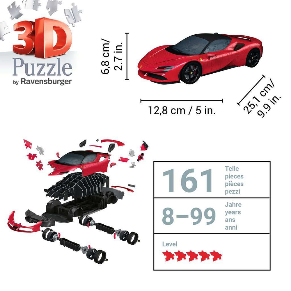 Ferrari SF90 Stradale Red 161 Piece 3D Jigsaw Puzzle Ravensburger (ONLINE ORDER ONLY)