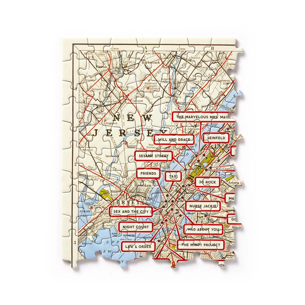 Fictional Map of New York City 1000 Piece Panoramic Jigsaw Puzzle Brass Monkey (ONLINE ORDER ONLY)