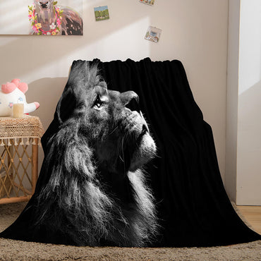 Fiercely Lion Flannel Blanket Room Decoration (Online Order Only)