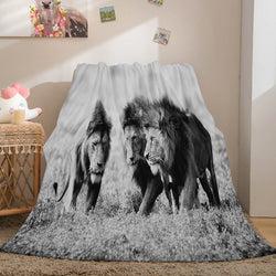 Fiercely Lion Flannel Blanket Room Decoration (Online Order Only)