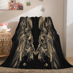 Fiercely Lion Flannel Blanket Room Decoration (Online Order Only)