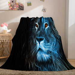 Fiercely Lion Flannel Blanket Room Decoration (Online Order Only)