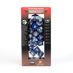 D&D Adventure Dice Set - Fighter Edition | Blue 17pc Collection (ONLINE ORDER ONLY)