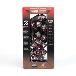 D&D Adventure Dice Set - Fighter Edition | Red 17pc Collection (ONLINE ORDER ONLY)