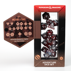 D&D Adventure Dice Set - Fighter Edition | Red 17pc Collection (ONLINE ORDER ONLY)