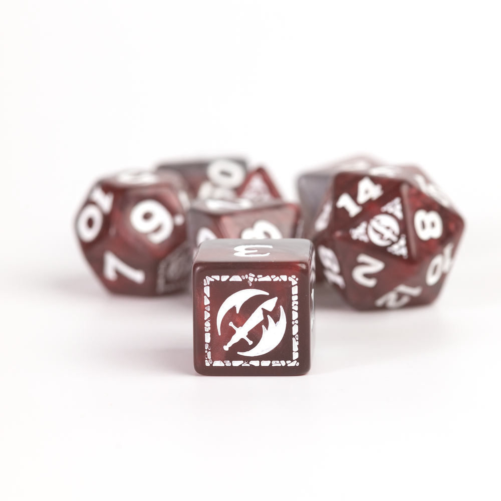 D&D Adventure Dice Set - Fighter Edition | Red 17pc Collection (ONLINE ORDER ONLY)