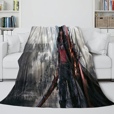 Final Fantasy Blanket Flannel Fleece Throw Room Decoration (Online Order Only)