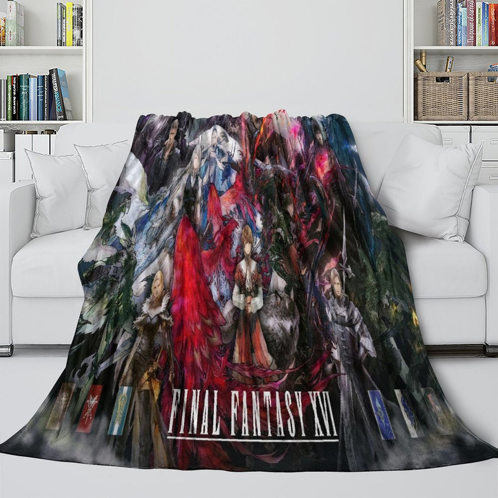 Final Fantasy Blanket Flannel Fleece Throw Room Decoration (Online Order Only)