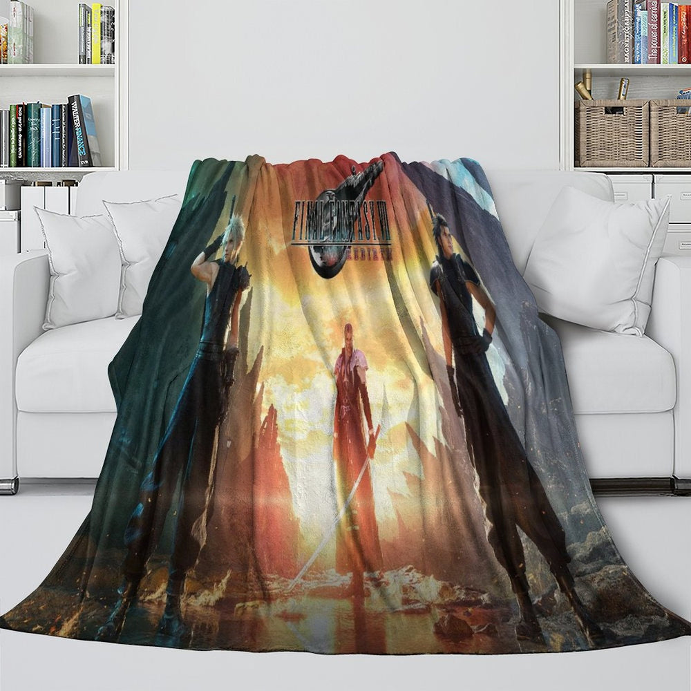 Final Fantasy Blanket Flannel Fleece Throw Room Decoration (Online Order Only)