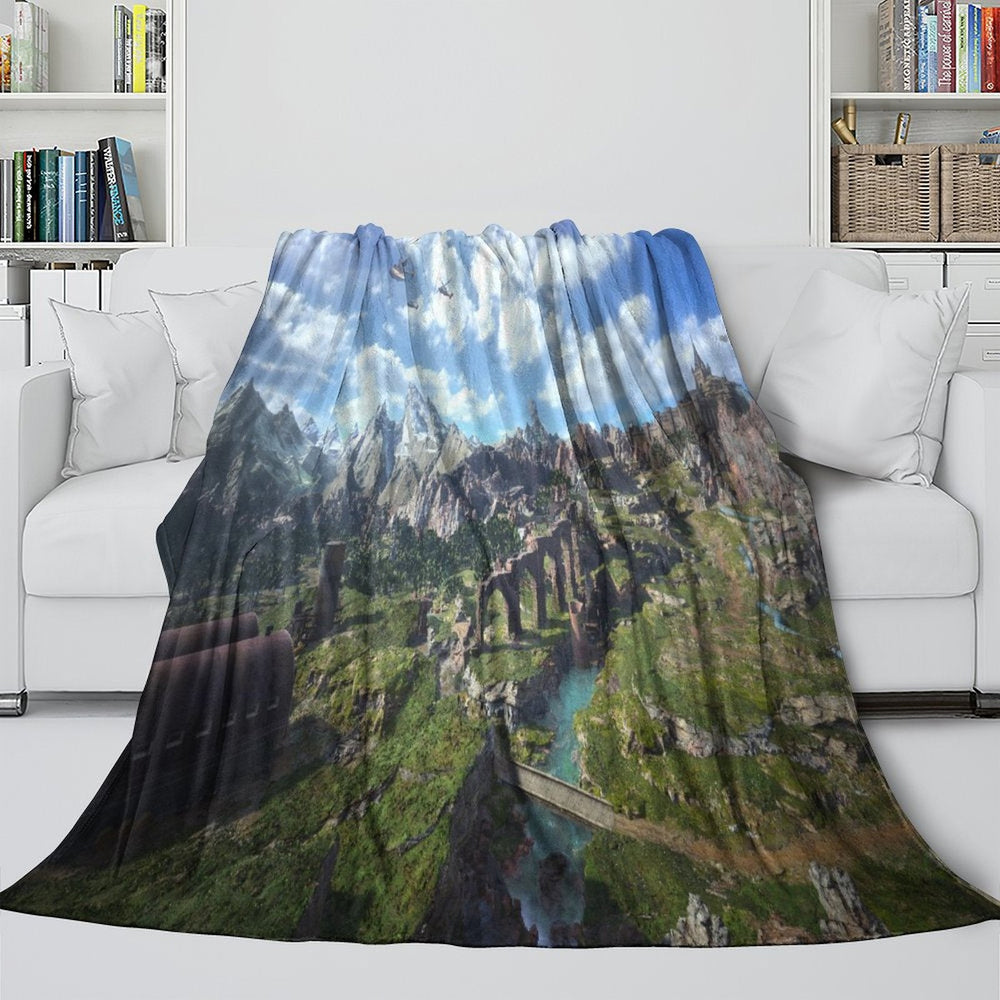 Final Fantasy Blanket Flannel Fleece Throw Room Decoration (Online Order Only)