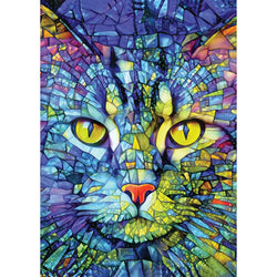 Fiona the Stained Glass Cat 1000 Piece Jigsaw Puzzle Enjoy