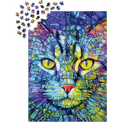 Fiona the Stained Glass Cat 1000 Piece Jigsaw Puzzle Enjoy