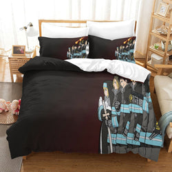 Fire Force Bedding Set Pattern Quilt Cover Without Filler (Online Order Only)