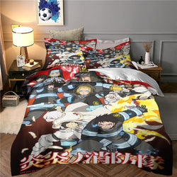 Fire Force Bedding Set Pattern Quilt Cover Without Filler (Online Order Only)