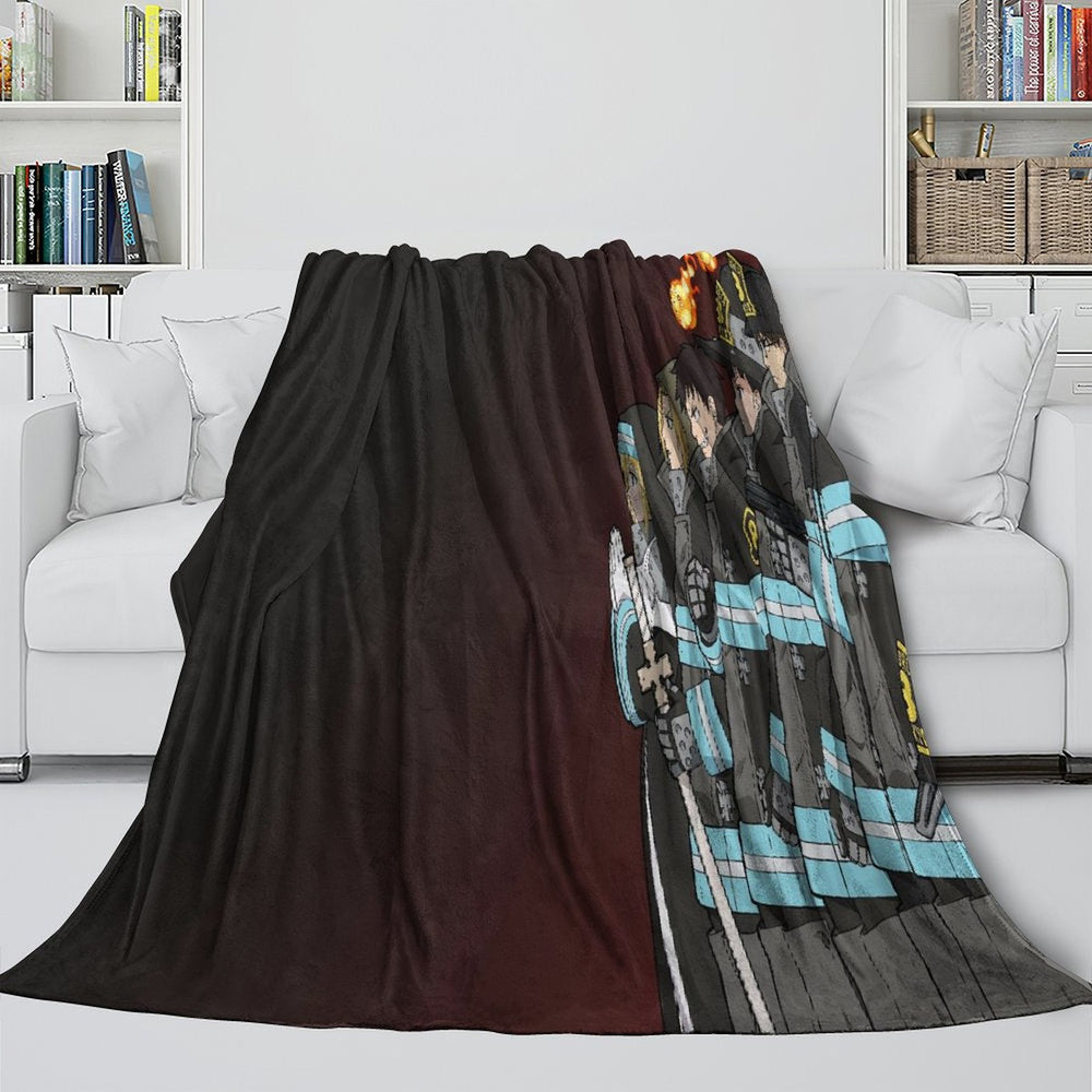 Fire Force Blanket Flannel Fleece Throw Room Decoration (Online Order Only)
