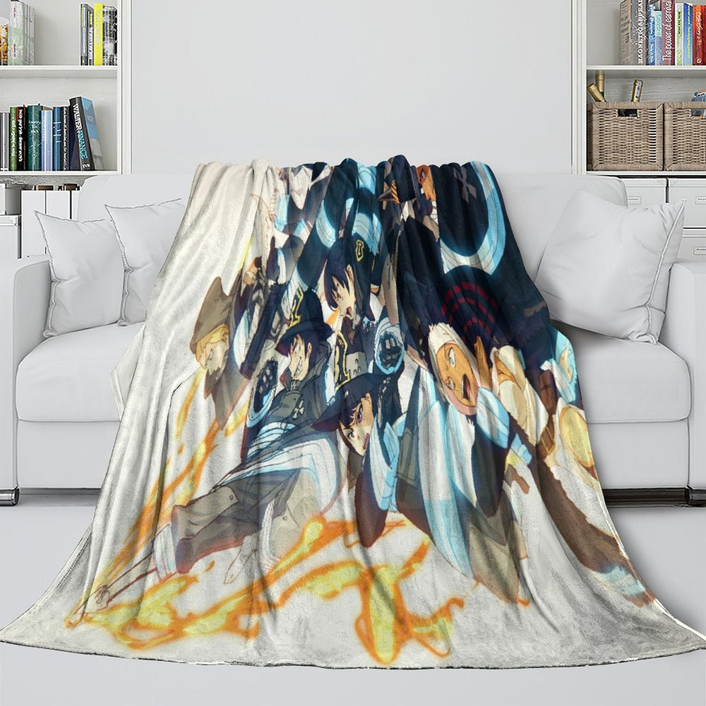 Fire Force Blanket Flannel Fleece Throw Room Decoration (Online Order Only)