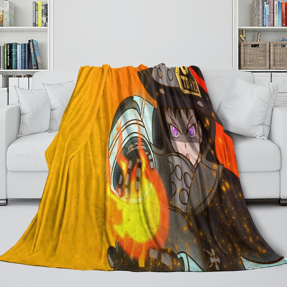Fire Force Blanket Flannel Fleece Throw Room Decoration (Online Order Only)