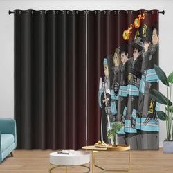 Fire Force Curtains Blackout Window Drapes Room Decoration (Online Order Only)