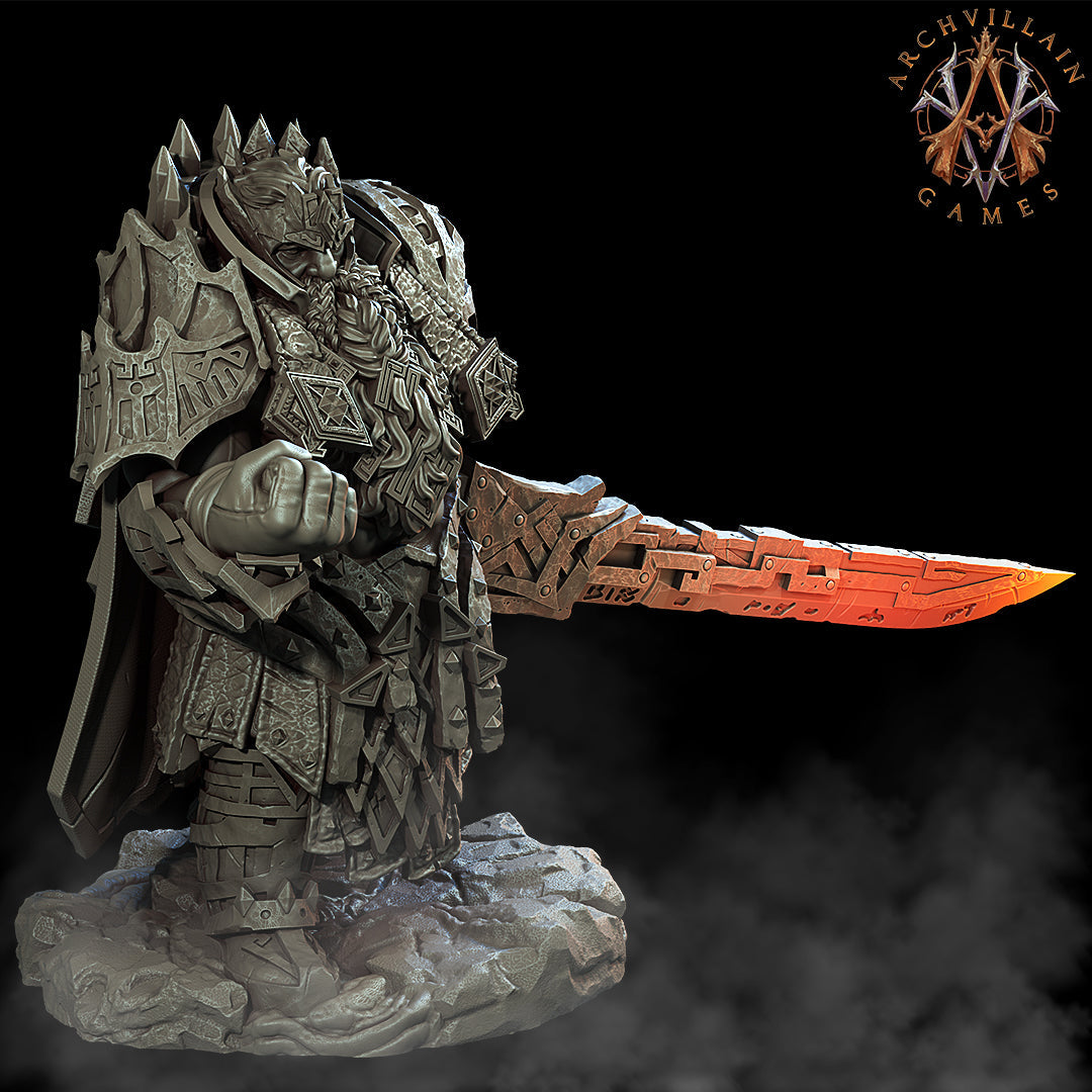 3D Printed Archvillain Games Magma Lords - Fire Giant King 28mm 32mm D&D (Online Only)