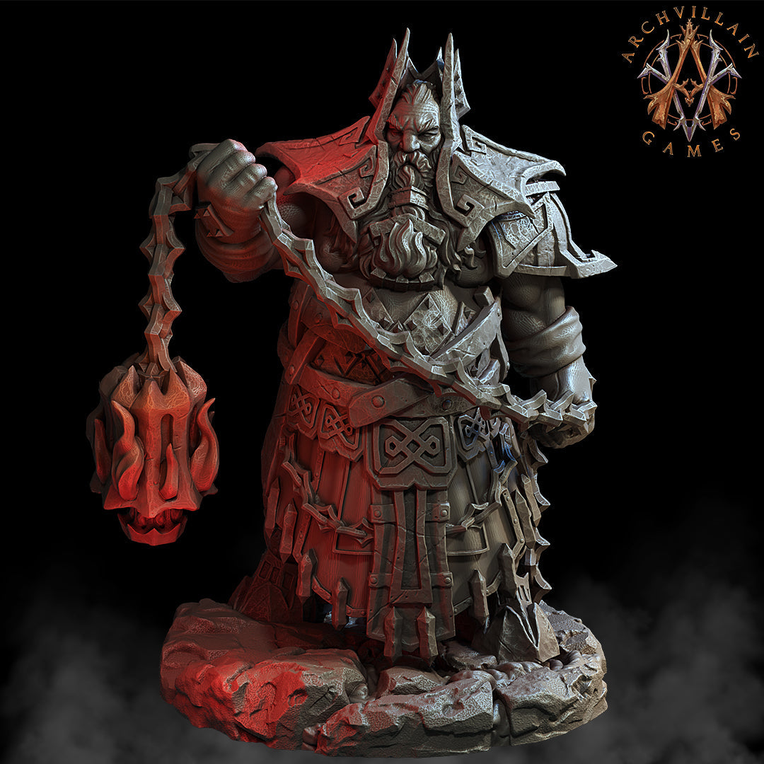 3D Printed Archvillain Games Magma Lords - Fire Giant Priest 28mm 32mm D&D (Online Only)