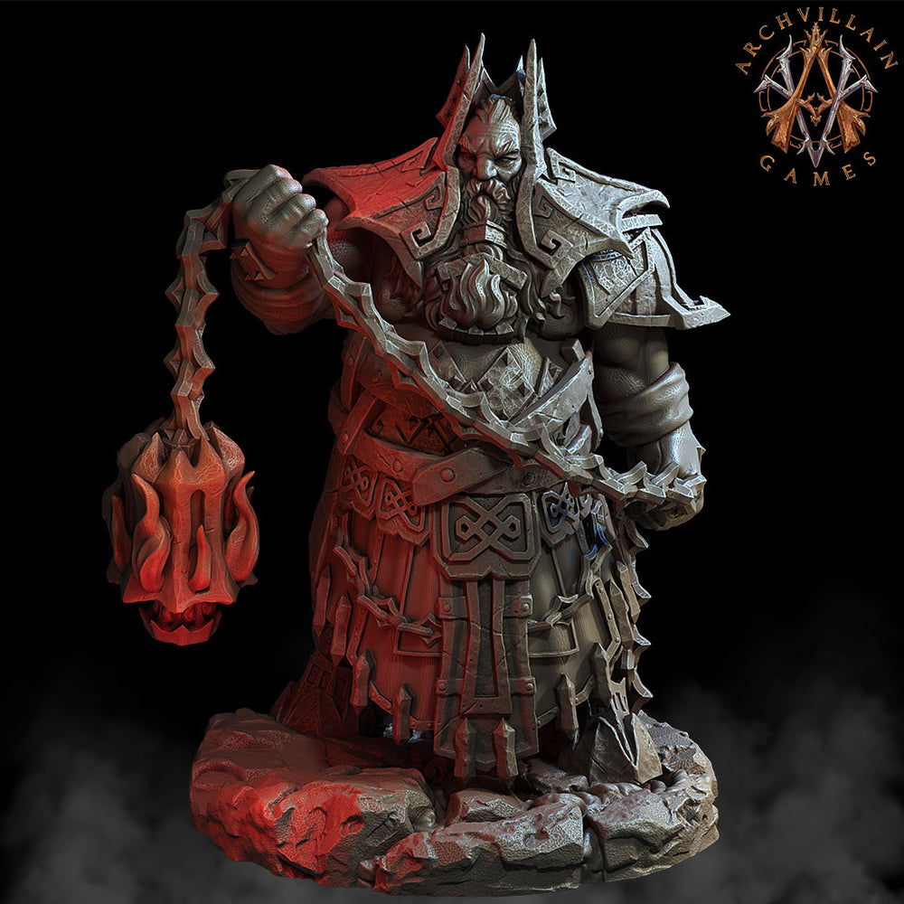 3D Printed Archvillain Games Magma Lords - Fire Giant Priest 28mm 32mm D&D (Online Only)