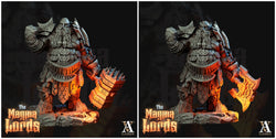 3D Printed Archvillain Games Magma Lords - Fire Giant Skullcrushers 28mm 32mm D&D (Online Only)