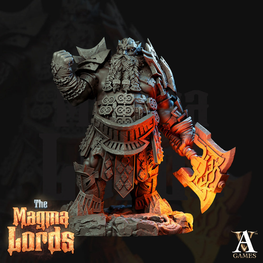 3D Printed Archvillain Games Magma Lords - Fire Giant Skullcrushers 28mm 32mm D&D (Online Only)