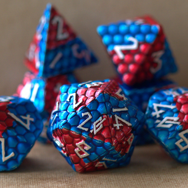 PRE-ORDER || Fire and Ice Dragon's Egg Metal Dice Set