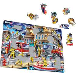 Firefighters in Action 45 Piece Tray Jigsaw Puzzle Larsen